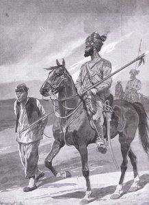 Un lancier bengali et son captif boxeur - Richard Caton II Woodville